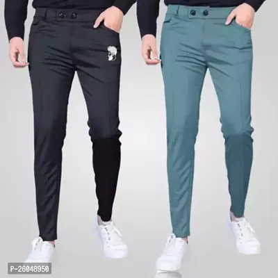 Classic Polyester Solid Track Pants for Men, Pack of 22)