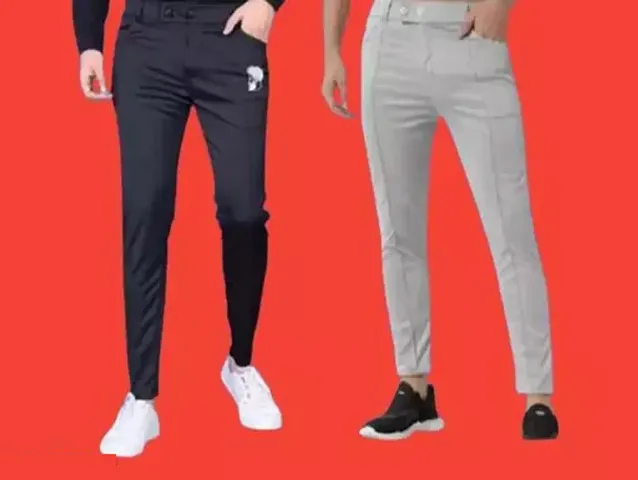 New Launched Polyester Regular Track Pants For Men 