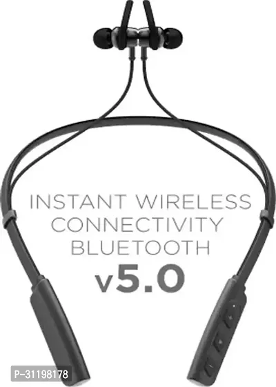 WeRock B235 Wireless Neckband with Mic Powerful Stereo Sound Quality BT Headset W15 Bluetooth Headset (Black, In the Ear)-thumb2