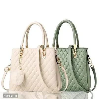 Fancy PU Handbags for Women Combo of 2-thumb0