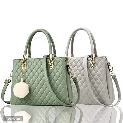 Fancy PU Handbags for Women Combo of 2-thumb0