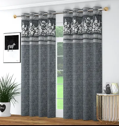 Set of 2- Religious Print Polyester Door Curtains