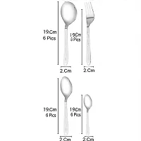 Troozy Premium Stainless Steel Lovely Cutlery Set - Set of 25 (Contains: 6 Master Spoons, 6 Table Spoons, 6 Forks, 6 Soup Spoons, 1 Stand) Cutlery Set for Dining Table-thumb3