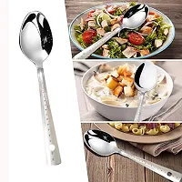 Troozy Spoons Kitchen Set Oreo - Stainless Cutlery Set - Set of 25 (Contains: 6 Tea Spoons, 6 Soup Spoon, 6 Master Spoon, 6 Master Forks, 1 Steel Stand) With 2 Piece Spice Jar Free, Silverware Set,-thumb2