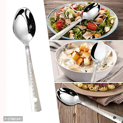 Troozy Spoons Kitchen Set Oreo - Stainless Cutlery Set - Set of 25 (Contains: 6 Tea Spoons, 6 Soup Spoon, 6 Master Spoon, 6 Master Forks, 1 Steel Stand) With 2 Piece Spice Jar Free, Silverware Set,-thumb3