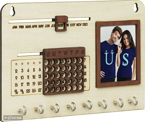 Key Holder with Calendar 2 pocket Wood Key Holder (8 hooks)-thumb3