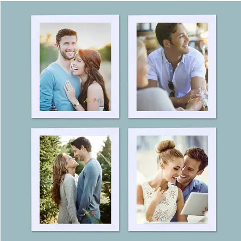 4 Individual White Couple Photo Frame/Wall Hanging for Home Deacute;cor - White size (8x10-4)