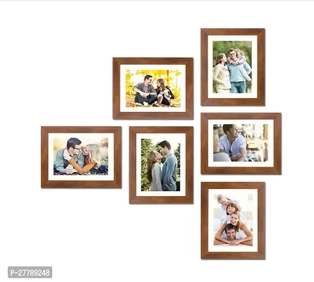 Brown Photo Frames for Wall Photo Set of 6 Pcs - Brown Size- , 8x10 -6-thumb0
