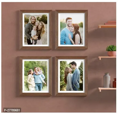 Brown Photo Frame for Wall Photo Frame Collage Set of 4 Pcs Picture Frame Set For Home  Wall Decoration, Color - Brown, Size- 8x12 -4-thumb2
