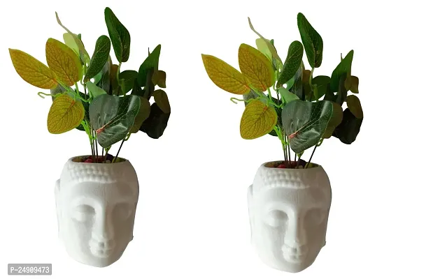 MoneyPB2016 Artificial Money Plant with Buddha Pot Pack of 2 PCS Pack of 2 PCS-thumb4