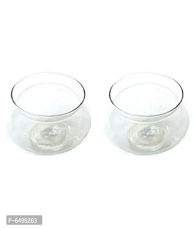 Classy Glass Flower Vase Set Of 2 Pcs