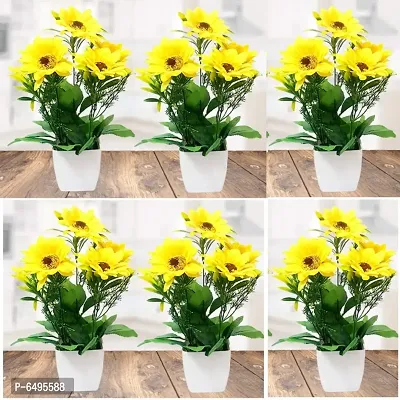 Artificial Sun Flower Set of 6 PCS-thumb0