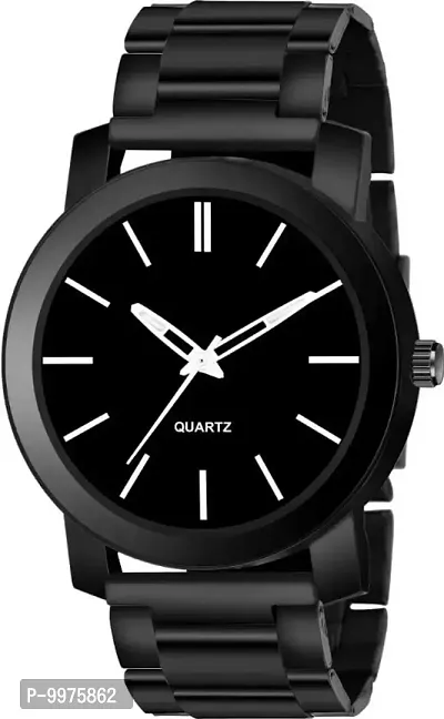 New Stainless Steel Black  Analog Watch for men-thumb0