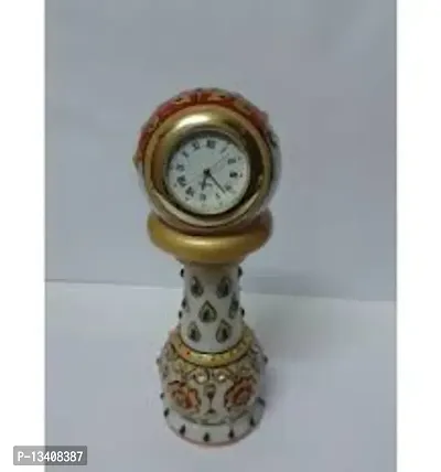 Marble Table Clock Home Decorative and Showpeace Item