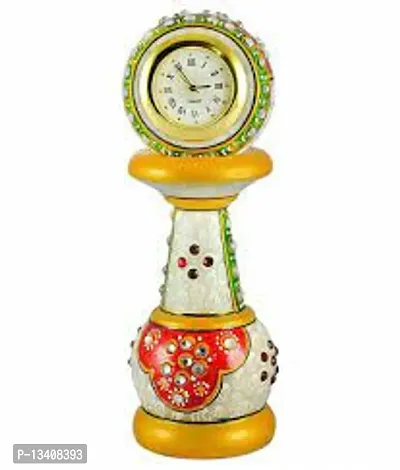 Marble Table Clock Home Decorative and Showpeace Item