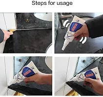 Waterproof Tile Gap/Crack/Grout Filler Water Resistant Silicone Sealant for DIY Home Sink Gaps Repair Tube180 Ml White)-thumb2