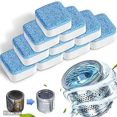 Washing Machine Deep Cleaner Tablets,Descaling Tablets for All Companyrsquo;s Front and Top Load Machine, Effervescent Tablet for Perfectly Automatic Cleaning of Tub Stain Remover (Pack of 12)-thumb0