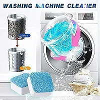 Washing Machine Deep Cleaner Tablets,Descaling Tablets for All Companyrsquo;s Front and Top Load Machine, Effervescent Tablet for Perfectly Automatic Cleaning of Tub Stain Remover (Pack of 12)-thumb1