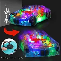 Pintram 3D Transparent Car with 360 Degree Rotation | Gear Simulation Mechanical Car Toy with Light  Sound for Kids (Colors As Per Availability)-thumb3