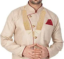RAADHE CREATION Gold Plated and Pearl Moti dulha necklace chain for Men (White)-thumb3