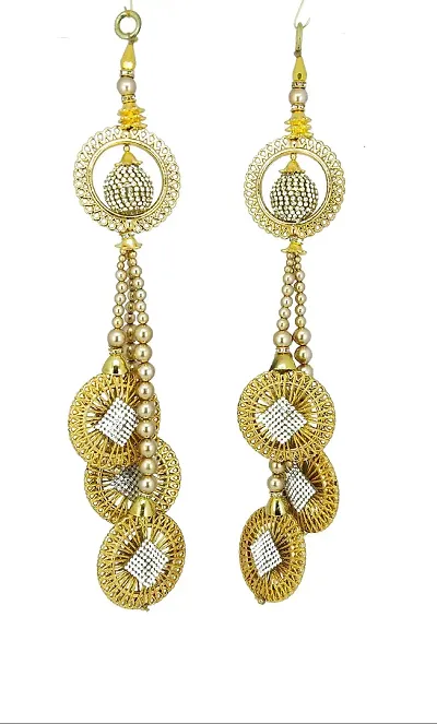 Raadhe creation Diamond Latkan for Ethnic Women Lehenga Hanging Tassel (Set of 2)