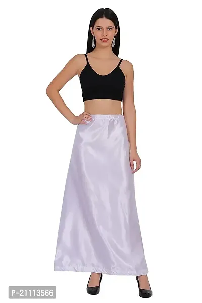 Laxmibaa Women's Petticoats Pure Satin febric|White|-thumb3