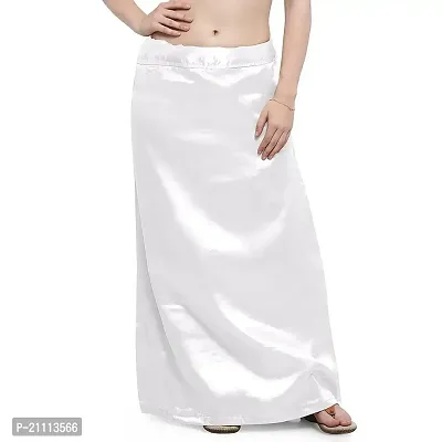 Laxmibaa Women's Petticoats Pure Satin febric|White|-thumb2