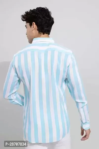 Classic Cotton Striped Long Sleeves Casual Shirt For Men-thumb2