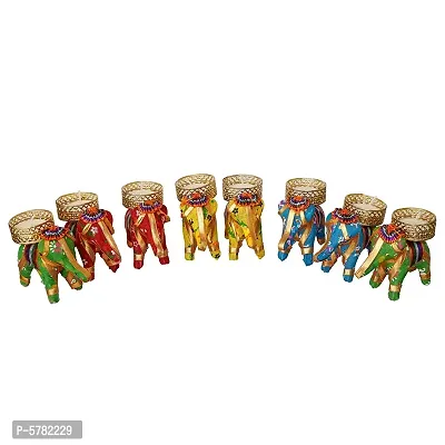 Candle Holder With Wax Candles (Pack Of 8)