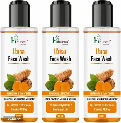 Ubtan Natural For Dry Skin With Turmeric And Saffron For Tan Removal Facewash Men And Women All Skin Types Face Wash Pack Of 3-thumb0