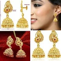 Stylish Brass Jewellery Set For Women- 4 Mangalsutras, 1 Pair Earrings-thumb3