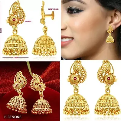 Stylish Brass Jewellery Set For Women- 4 Mangalsutras, 1 Pair Earrings-thumb4