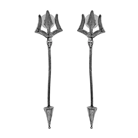 Light Weighted Trishul Earrings