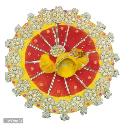 Red Yellow Moti Work Posak With Matching Pagadi 8 inches-thumb0