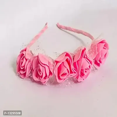 Pink Fabric Hairband Headband For Girls And Women Hair Accessory Set