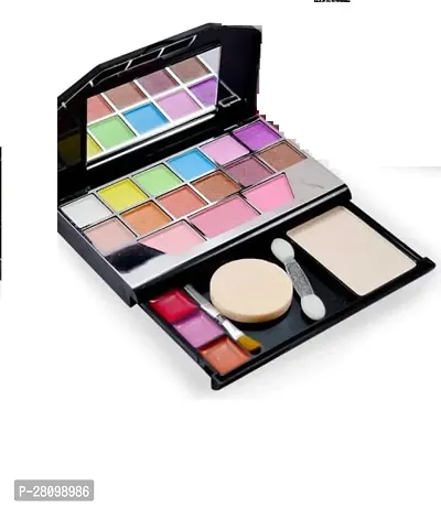 Makeup Kit Eye Shadows Lip Colors Blushes Sponges Brushes  Blender
