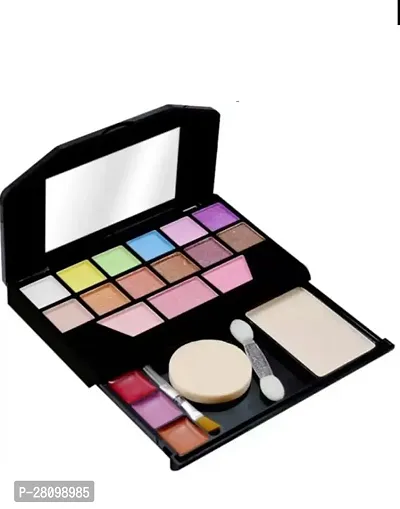 Makeup Kit Eye Shadows Lip Colors Blushes Sponges Brushes  Blender-thumb0