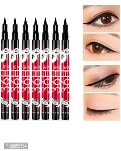 Waterproof and long lasting sketch Eyeliner,Deep black colour Smooth Eyeliner,Pack of 7-thumb0