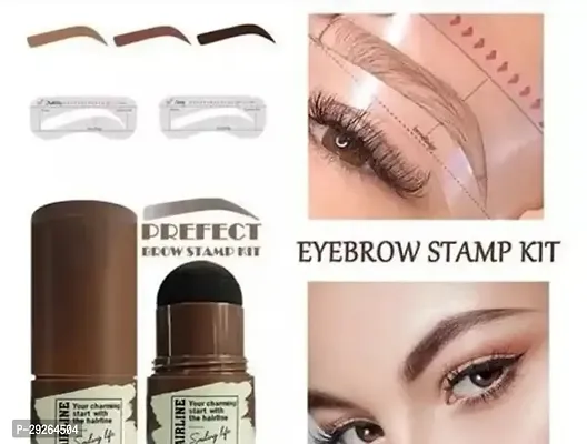 Eyebrow Stamp Shaping Kit- Eyebrow Powder Stamp Makeup Brushes ,Waterproof L PACK OF 1-thumb0