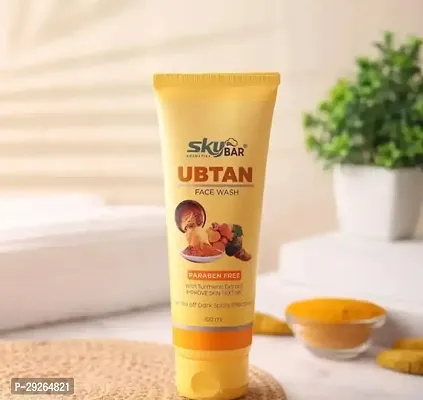 Skybar Ubtan Natural for Dry Skin with Turmeric  Saffron for Tan removal and Skin brightning - SLS  Paraben Free Face Wash (100 ml PACK OF 1-thumb0