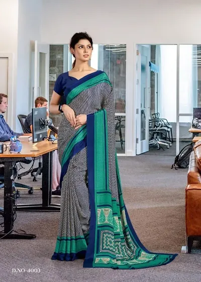 Fancy Georgette Saree with Blouse Piece for Women