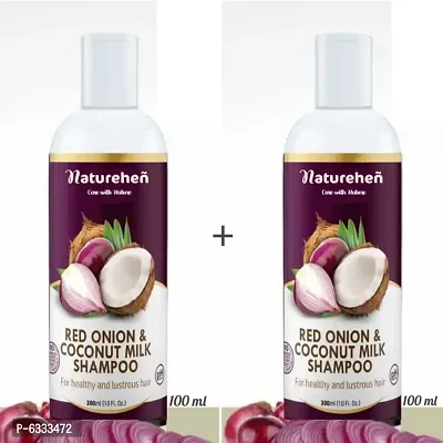 Red Onion and Coconut milk Shampoo for Luster and Shine - Combo of 2 (200 ml)