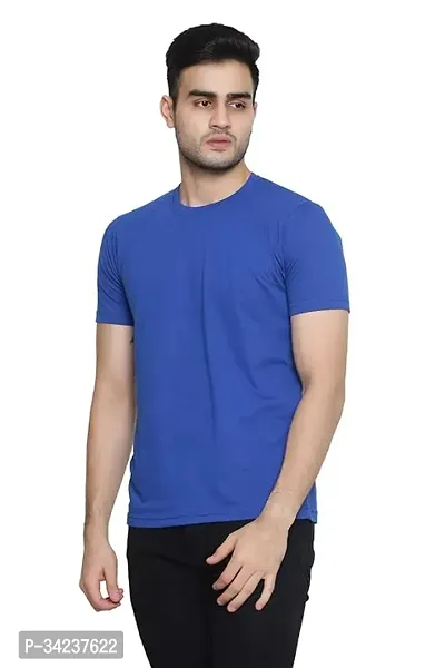 Reliable Polyester Solid Round Neck Tees For Men-thumb0