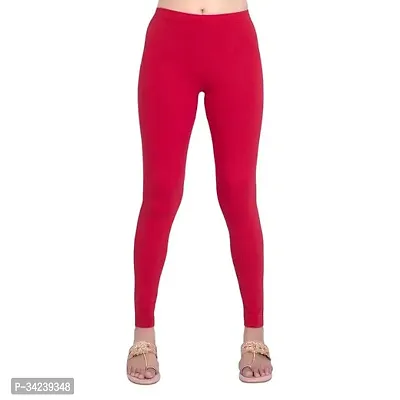 Elegant Polyester Solid Leggings For Women And Girls-thumb0