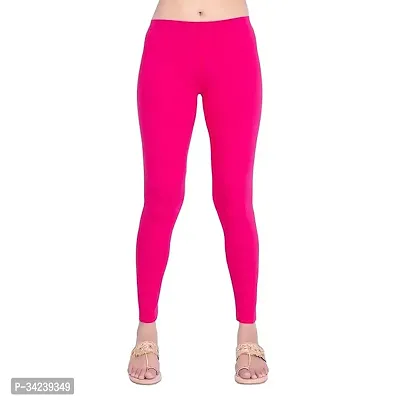 Elegant Polyester Solid Leggings For Women And Girls-thumb0