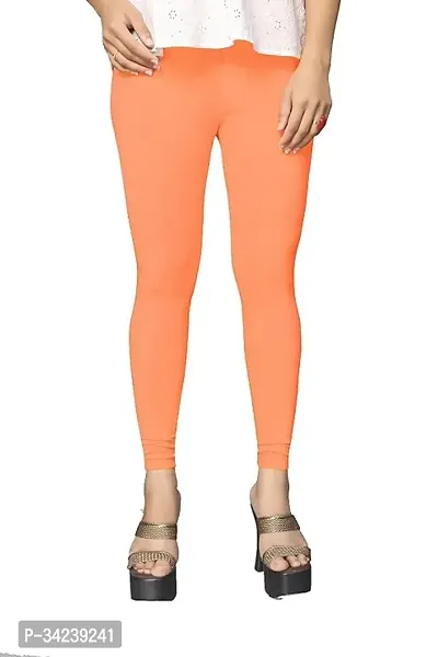 Elegant Polyester Solid Leggings For Women And Girls-thumb0