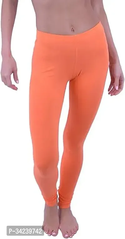 Elegant Polyester Solid Leggings For Women And Girls-thumb0