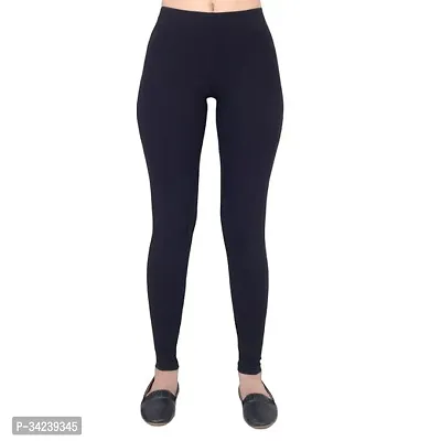 Elegant Polyester Solid Leggings For Women And Girls-thumb0