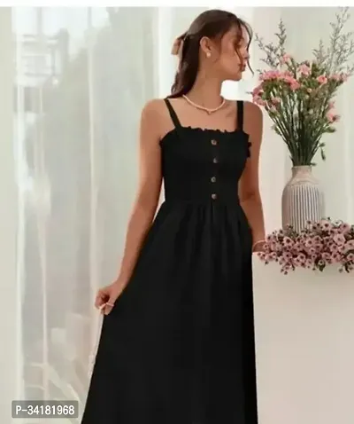 Stylish Crepe Dress For Women-thumb0