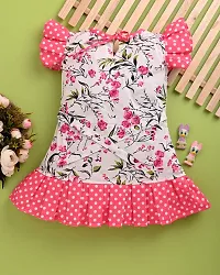 Stylish Pink Cotton Blend Dress For Girls-thumb2